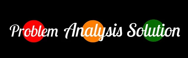 Logo Problem Analysis Solution análise pest para solução de problemas empresariais