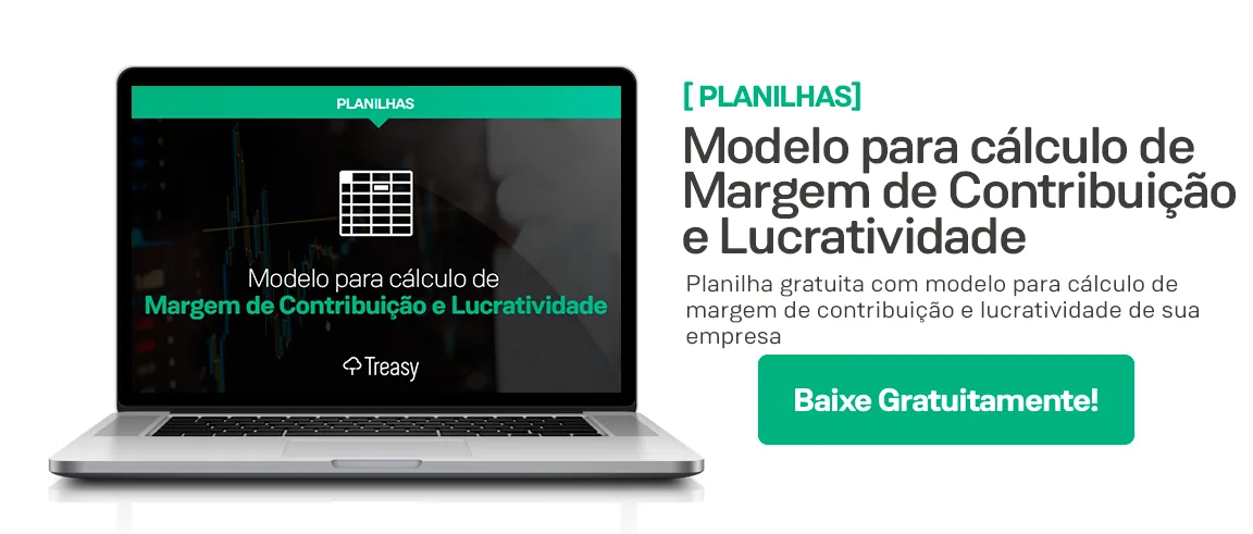 Banner download planilha modelo cálculo margem contribuição lucratividade Excel gratuito