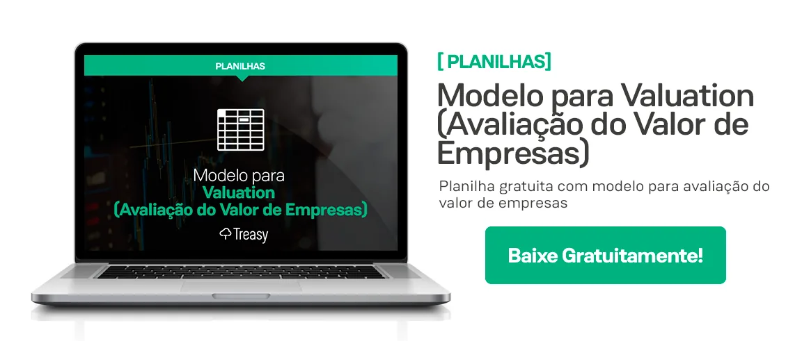 Banner de planilha modelo valuation para análise de venture capital e private equity em empresas