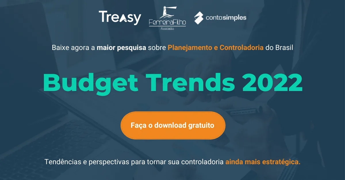 Infográfico resultados Budget Trends 2022 profissionais financeiros Brasil tendências