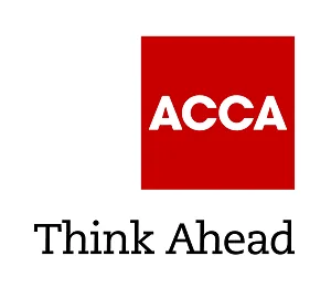 Logomarca da ACCA em quadrado vermelho Think Ahead para credencial dipifr