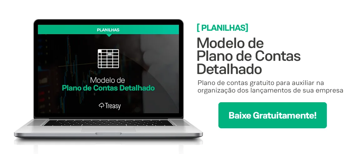 Banner modelo de plano de contas detalhado em formato Excel pronto para download e uso imediato