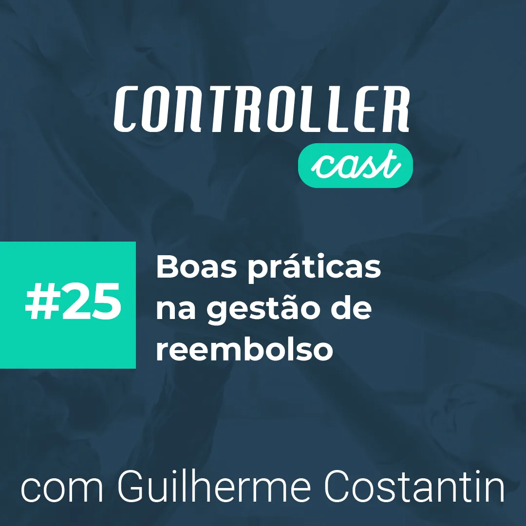 Banner do Controller Cast sobre gestão de reembolso com destaque do número do episódio