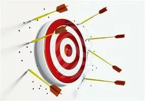 Alvo vermelho com flechas acertando, representação visual de key performance indicator