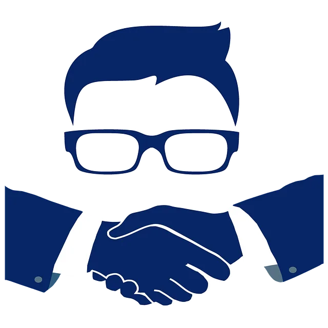 Ilustração aperto de mão simbolizando contrato acordo terceirização e parceria