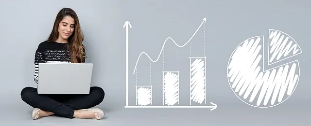 Ilustração metafórica da fatia de mercado e divisão segmentos competitivos