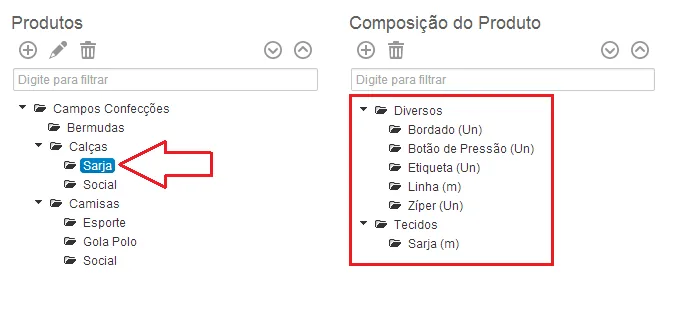 Painel de composição mostrando elaboração do orçamento custos de insumos e matérias primas