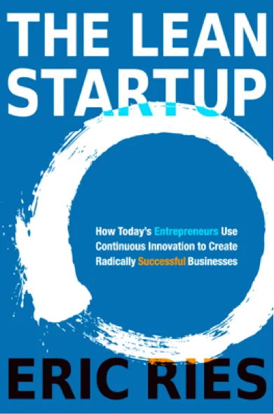 Capa do livro The Lean Startup de Eric Ries sobre aplicação do orçamento enxuto