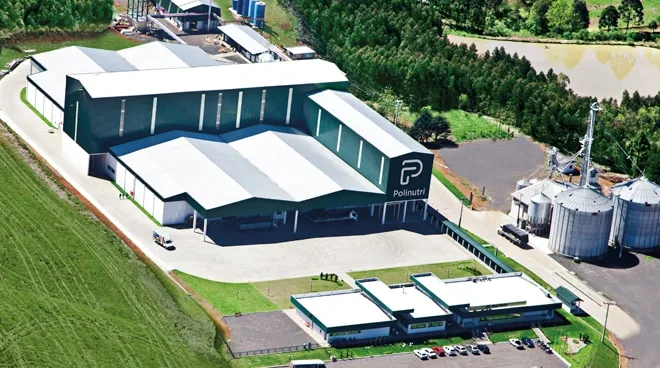 Foto aérea fábrica Polinutri Treze Tílias case de sucesso com orçamento gestores