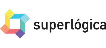 Logo Superlógica colorida representando modelo de negócio com receita recorrente