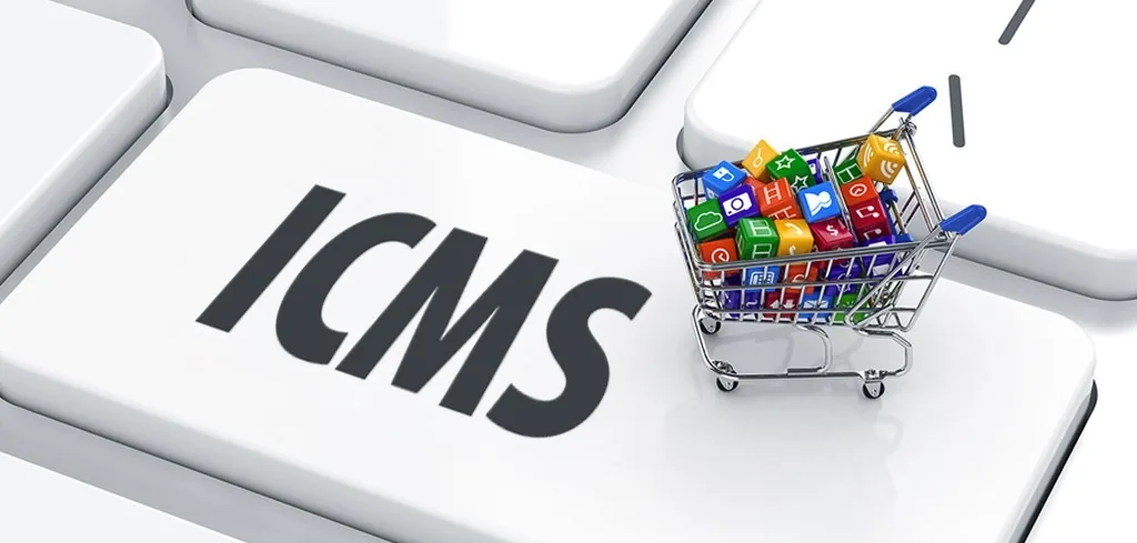 Carrinho compras tecla computador ICMS imposto recuperável pagamento com crédito