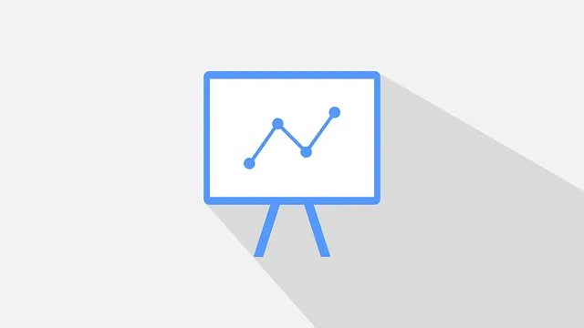 Gráfico de análise mostrando flutuação negativa de fluxo de caixa em painel de dados