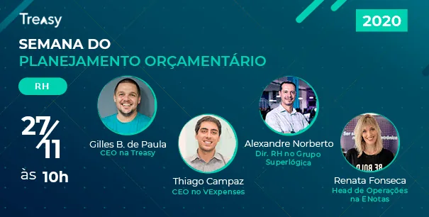 Card dos palestrantes Thiago Campaz e Renata Fonseca sobre planejamento RH de 2020