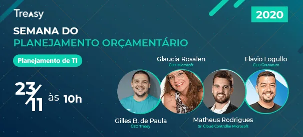 Card com palestrantes confirmados da Semana de Planejamento TI 2020