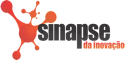 Logo Sinapse Inovação em vermelho para seleção startups Sebrae SC