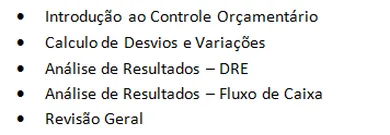Slide webinar acompanhamento orçamentário análise desvios controle financeiro